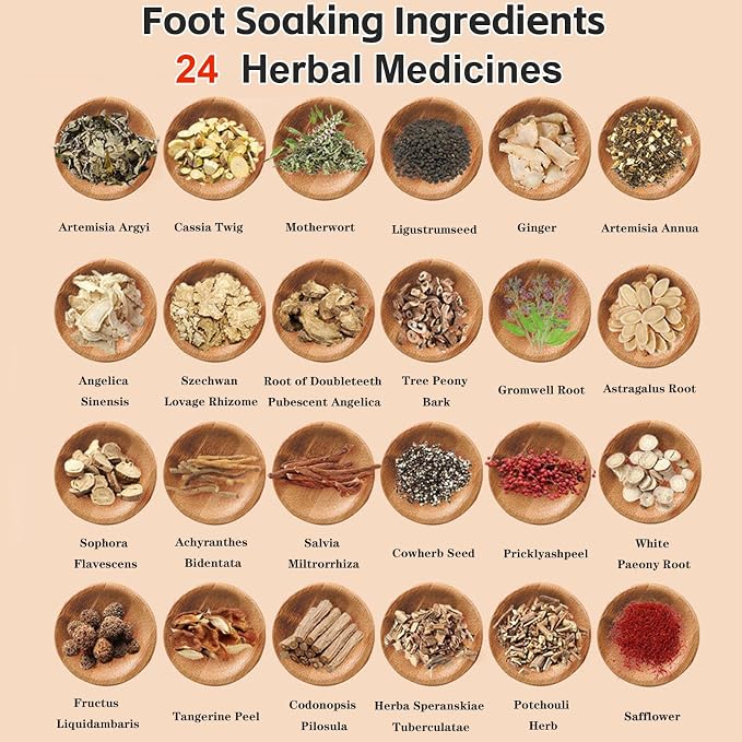 30 Bags Herbal Foot Soak, Foot Bath Herb, Foot Spa Bath Soak Foot Detox Soak to - Image 2