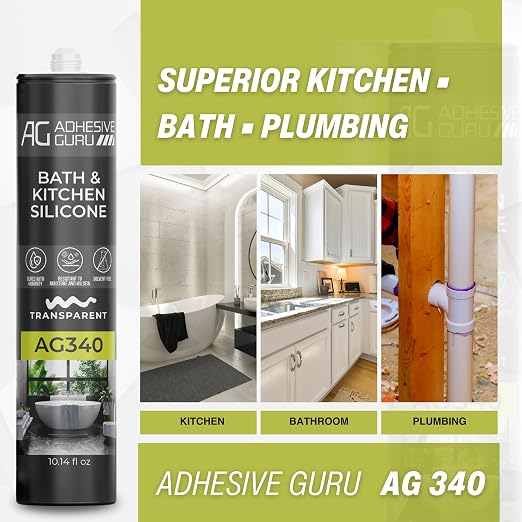 Adhesive Guru AG340 Clear Silicone Sealant - Image 5