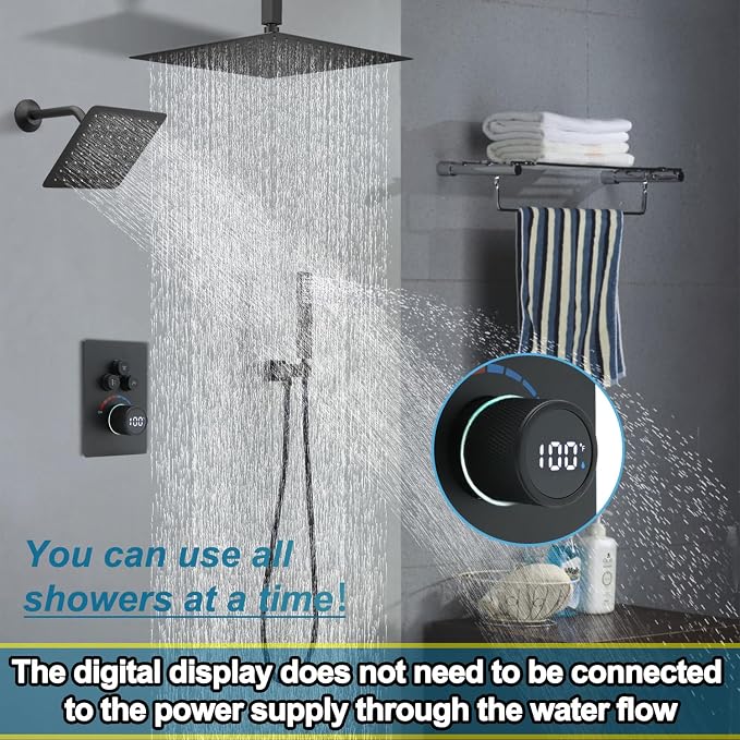 Shower System 12 Inches Rainfall Shower System Shower Head System - Image 4