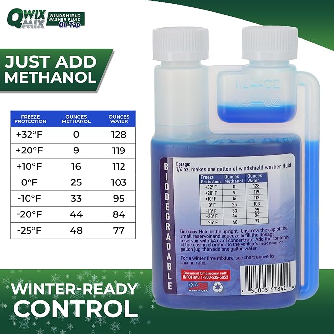 Windshield Washer Fluid Concentrate, 1 Bottle Makes 32 Gallons, 1/4 oz. Makes 1 - Image 4