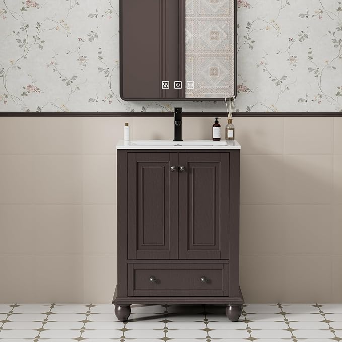 eclife 24" Bathroom Vanity Sink Combo Vintage Style by eclife