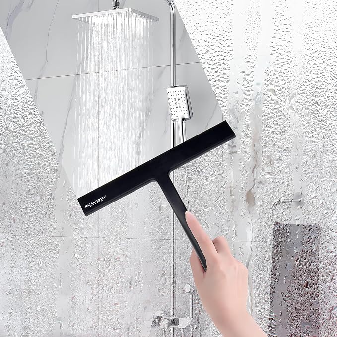 RICHMIRTH Silicone Rubber Blade Shower Squeegee 9" in Width Window & Car - Image 5