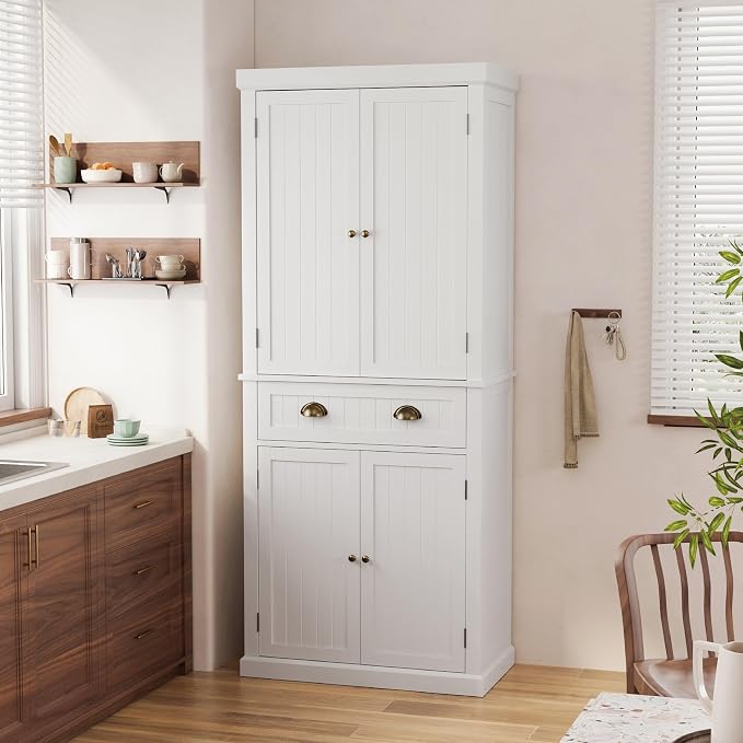 72" Kitchen Pantry, Tall Storage Cabinets - Image 2