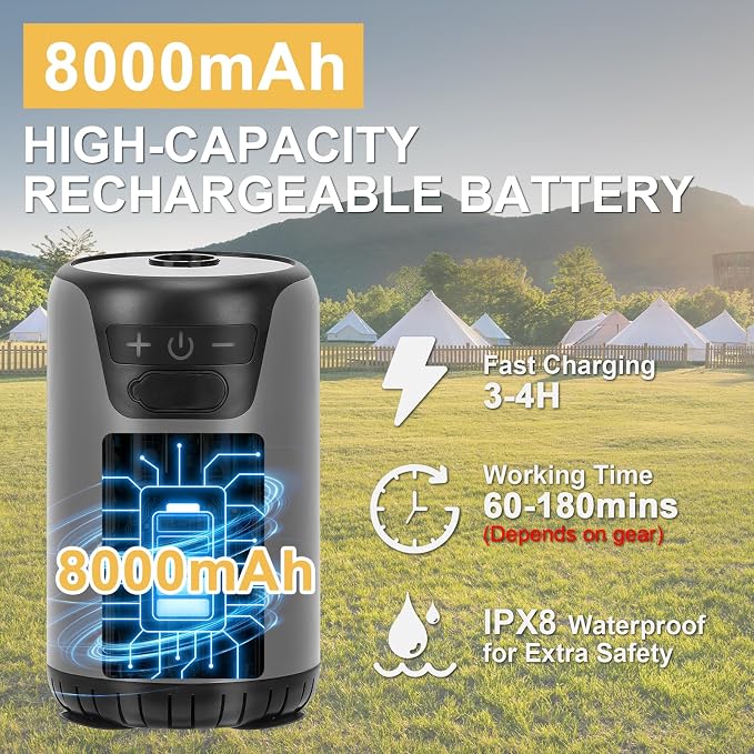 Portable Shower for Camping, Rechargeable Camping Shower Pump - Image 3