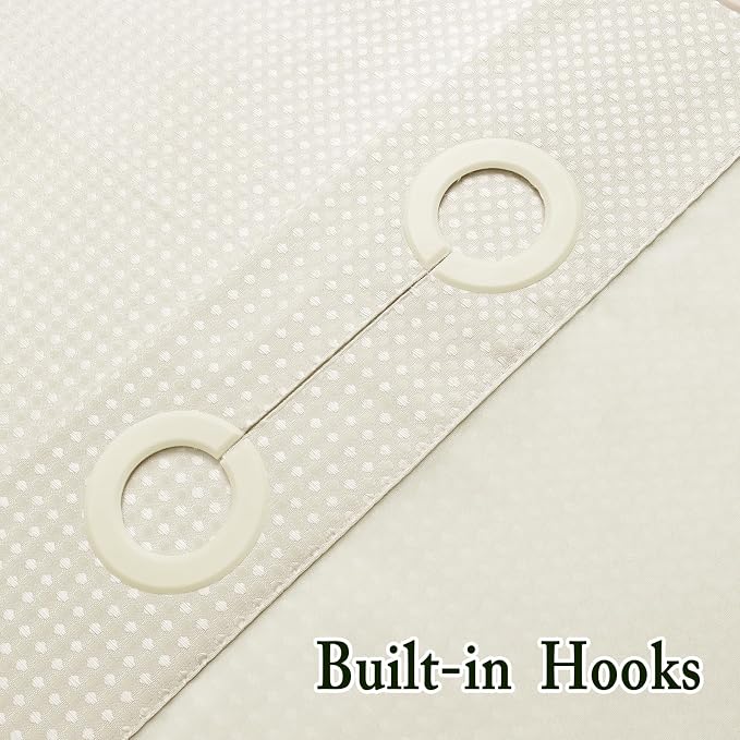 Gibelle No Hook Waffle Weave Shower Curtain - Image 6