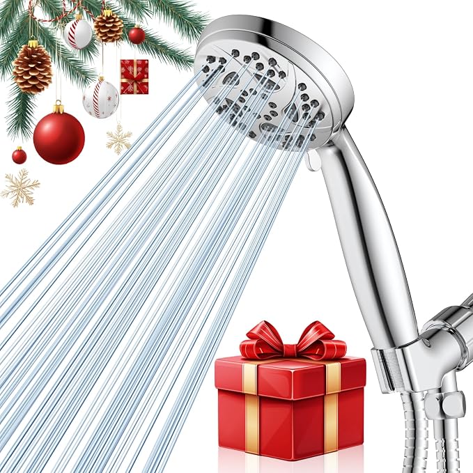 Hand Held Shower Head, High Pressure 6 Spray Mode Handheld Showerhead, Chrome by Unknown