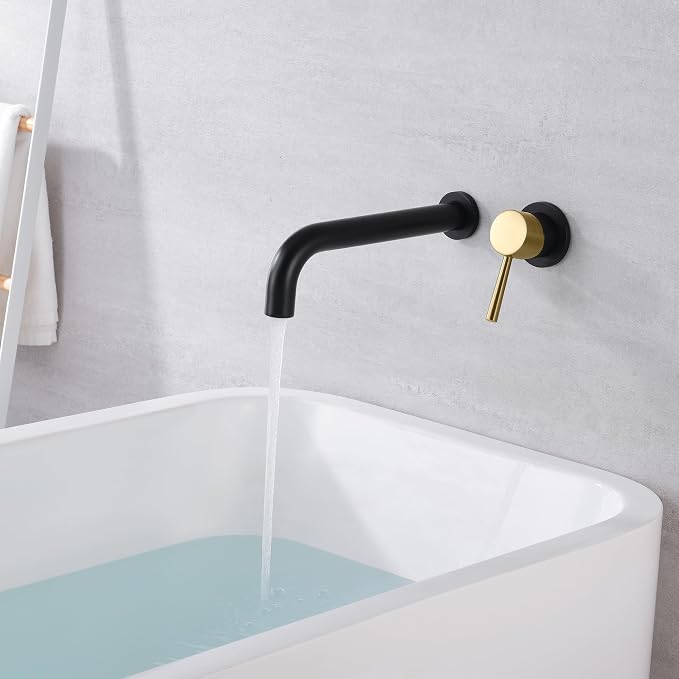 SUMERAIN Wall Mount Tub Faucet Bathroom Bathtub Faucet - Image 5
