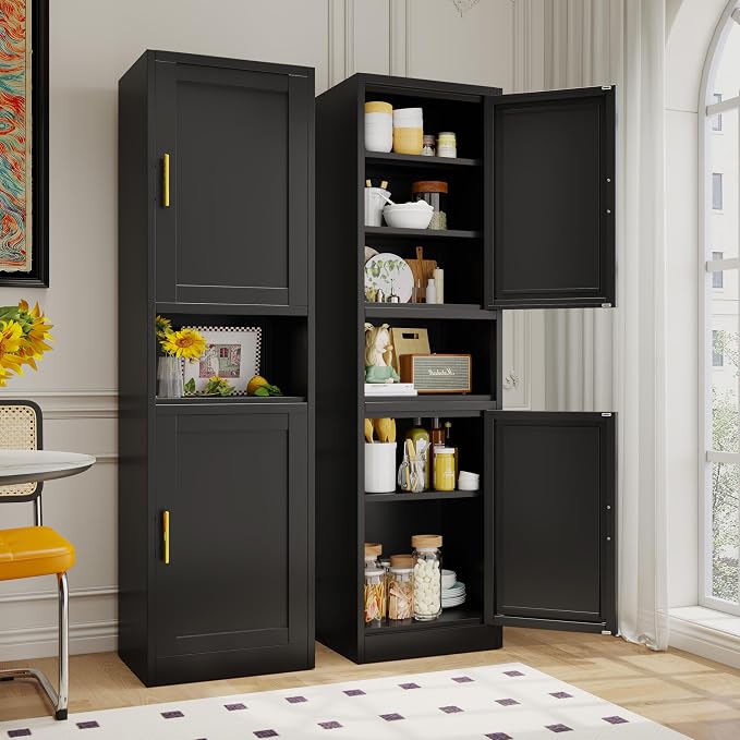 66.93" Tall Narrow Bathroom Cabinet, Steel Corner Floor Cabinet - Image 8