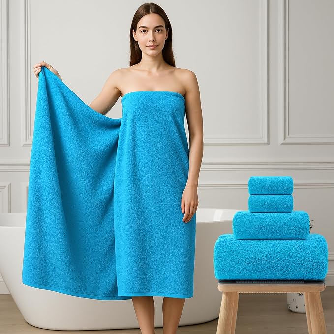 REDKISS Luxury Bath Towel Set of 4, 100% Cotton 900 GSM Premium Bathroom Towels - Image 2