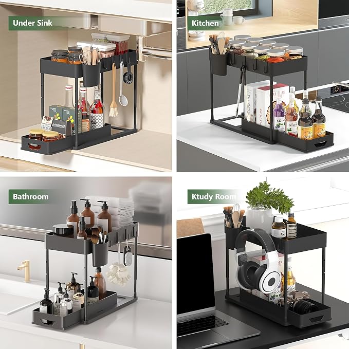 Compact 2-tier under-sink organizer - Image 6