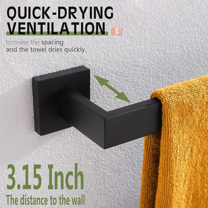 KOKOSIRI 32-Inch Single Towel Bar, Bathroom Kitchen Towel Holder, Wall Mounted - Image 8