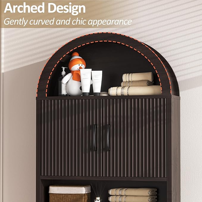 Spurgehom Over The Toilet Storage Cabinet, Bathroom Shelf Organizer Freestanding - Image 5