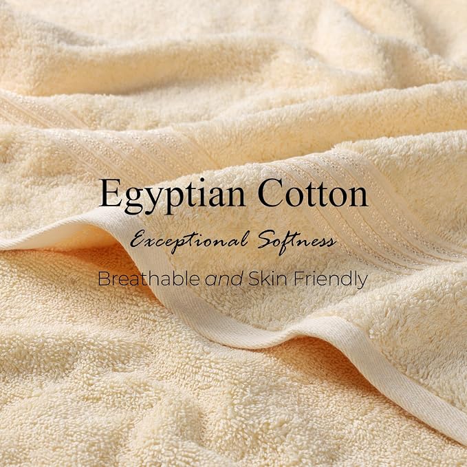 Superior Egyptian Cotton Bath Towel Set, Home Bathroom Towels, Guest Bath - Image 5
