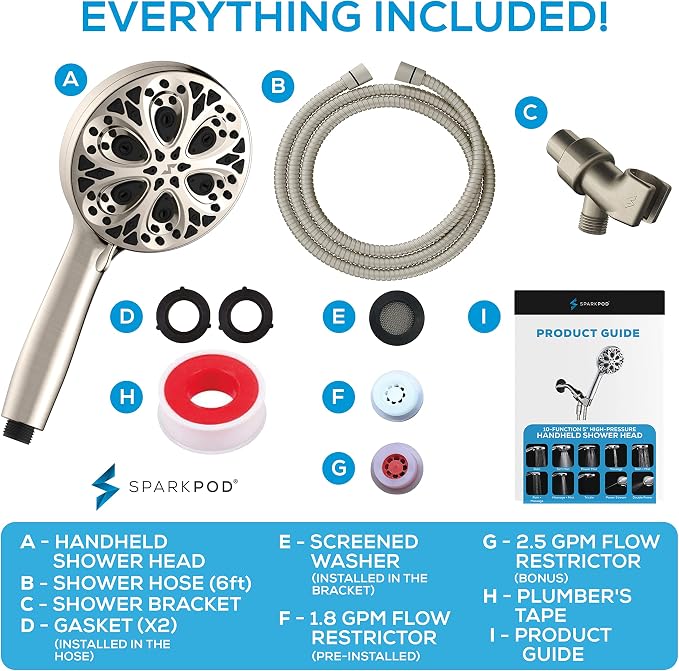 SparkPod 10-Mode Handheld Shower Head - Image 9
