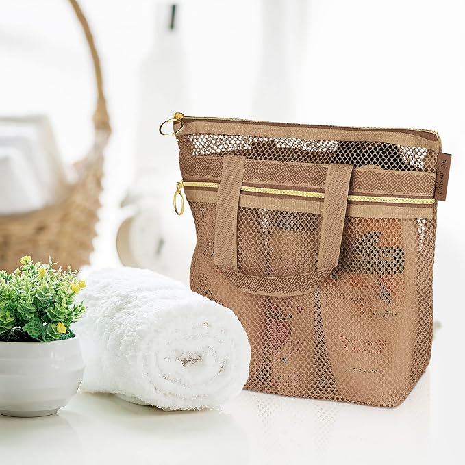 Mesh Shower Bag 10.2x9.9'' Quick-Dry Caddy - Image 3