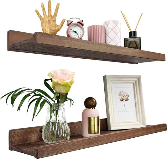Floating Shelves for Wall 24 inch, Waterproof, Wall Storage Shelves by WoodWedge