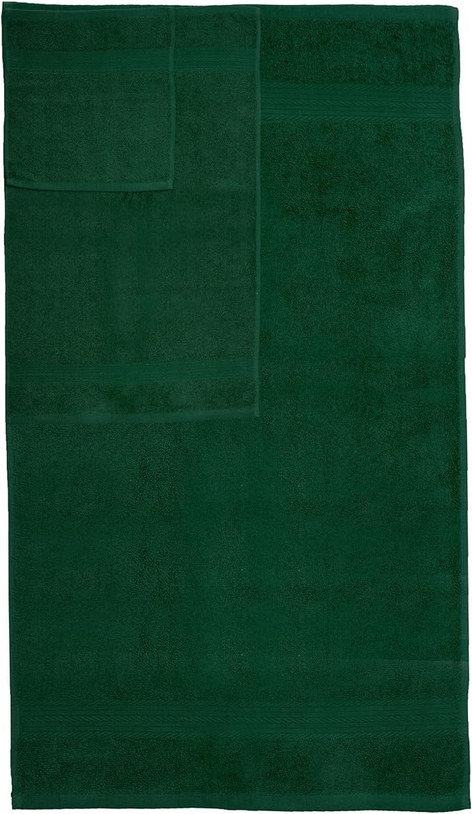 Ample Decor 100% Christmas Green Cotton Luxury 6 Piece Towels Set, 2 Bath Towels - Image 4