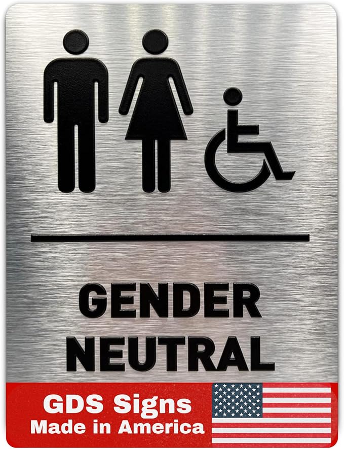 Gender Neutral Restroom Sign by GDS by GDS