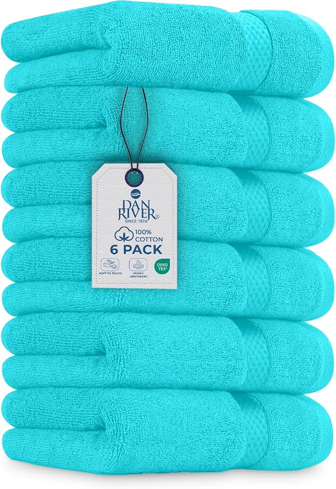 DAN RIVER 6-Pack Premium Hand Towels by DanRiver