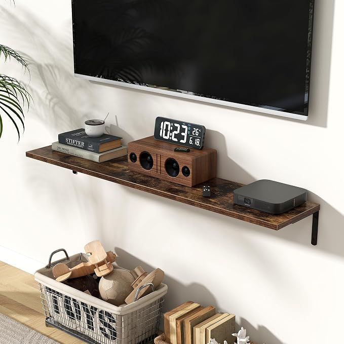 Fun Memories Deep Floating Shelves, 48W x 8D Floating Shelves Set of 2 - Image 2