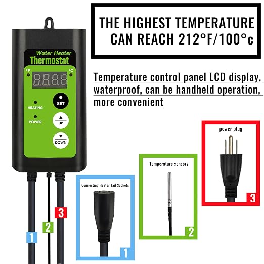 1300W Titanium Fully Submersible, Portable Pool & Hot Tub Electric immersion - Image 3