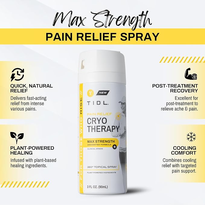 TIDL Cryotherapy Pain Relief Spray, 3 Oz, Max Strength - Image 2