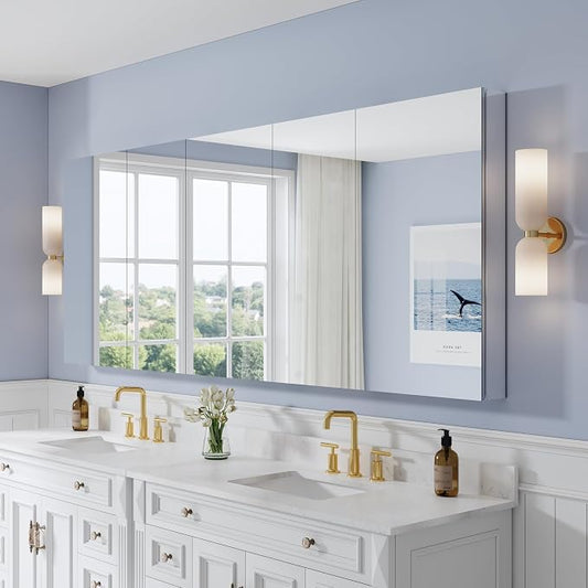 WELLFOR 92" x 36" Bathroom Medicine Cabinet by WELLFOR