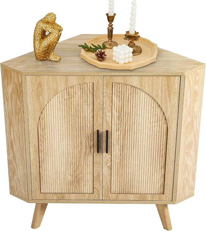 BERRYMERRY Fluted Corner Cabinet by BERRYMERRYFURNITURE