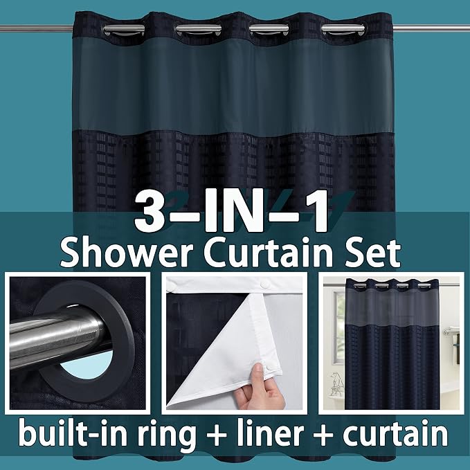 Conbo Mio No Hook Shower Curtain - Image 3
