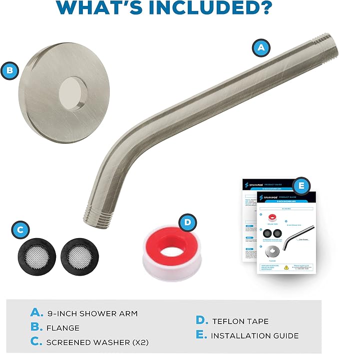 SparkPod 9 Inch Shower Arm - Image 4
