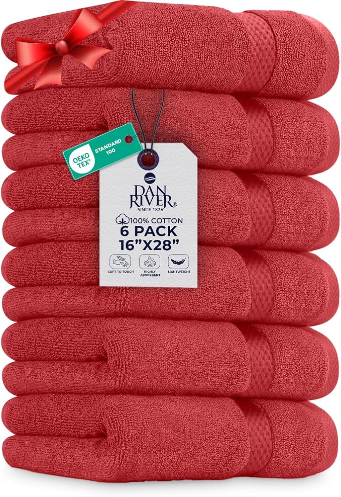 DAN RIVER 6-Pack Premium Hand Towels by DanRiver