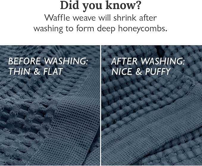 GILDEN TREE Waffle Bath Sheet Quick Dry Towel, Thin Luxury Bath Towels - Image 8