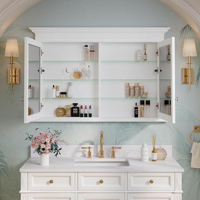 WELLFOR 48"x 32" Bathroom Medicine Cabinet - Image 4