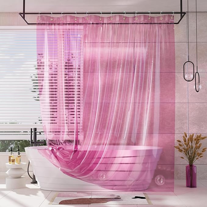 AmazerBath Pink Shower Curtain Liner by AmazerBath