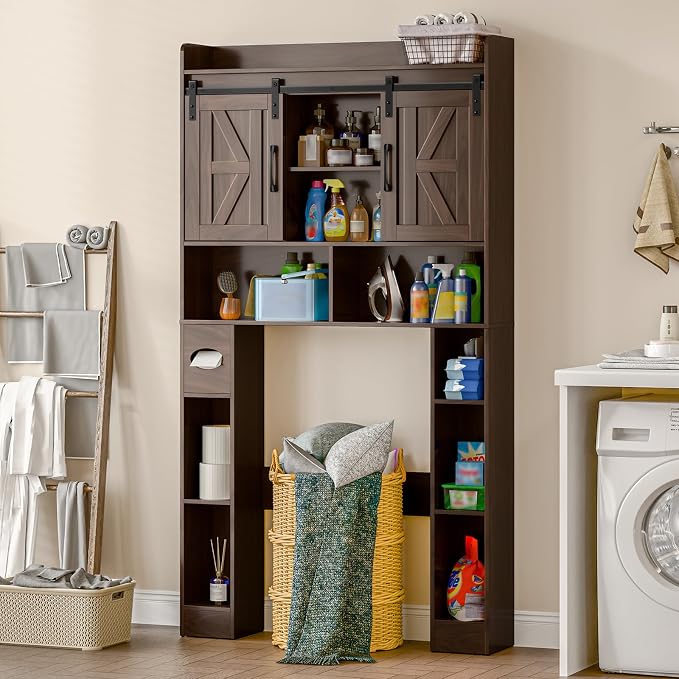 Farmhouse Storage Cabinet Over Toilet - Image 6