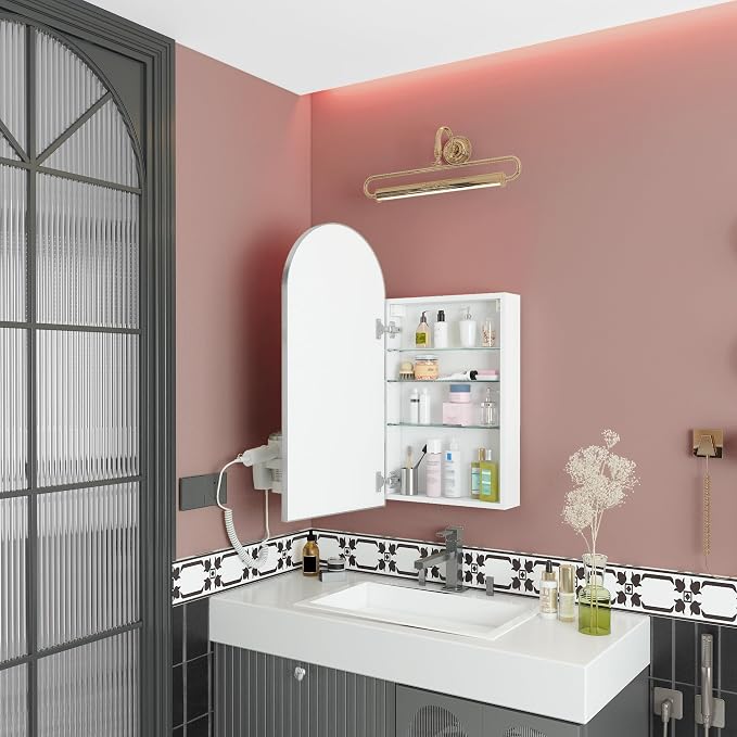 FKWin Arched Sliver Bathroom Medicine Cabinet - Image 6