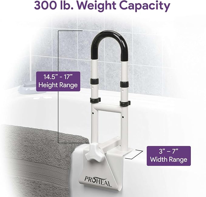 Adjustable Bathtub Grab Bar for Seniors and Fall Risk Patients - Image 3