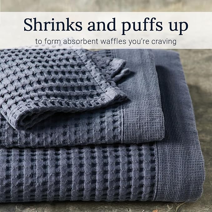 GILDEN TREE Waffle Bath Sheet Quick Dry Towel, Thin Luxury Bath Towels - Image 3
