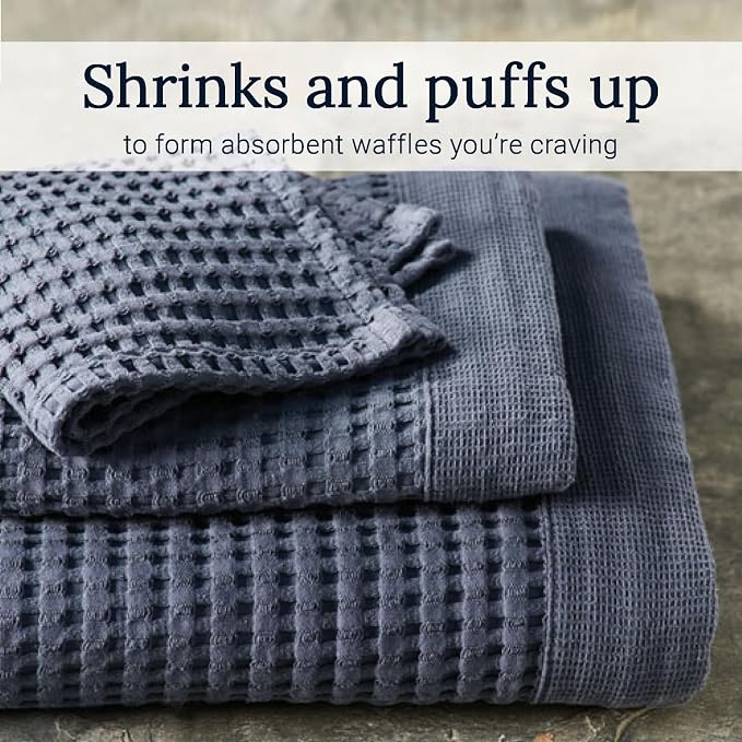 GILDEN TREE Waffle Bath Sheet Quick Dry Towel, Thin Luxury Bath Towels - Image 3