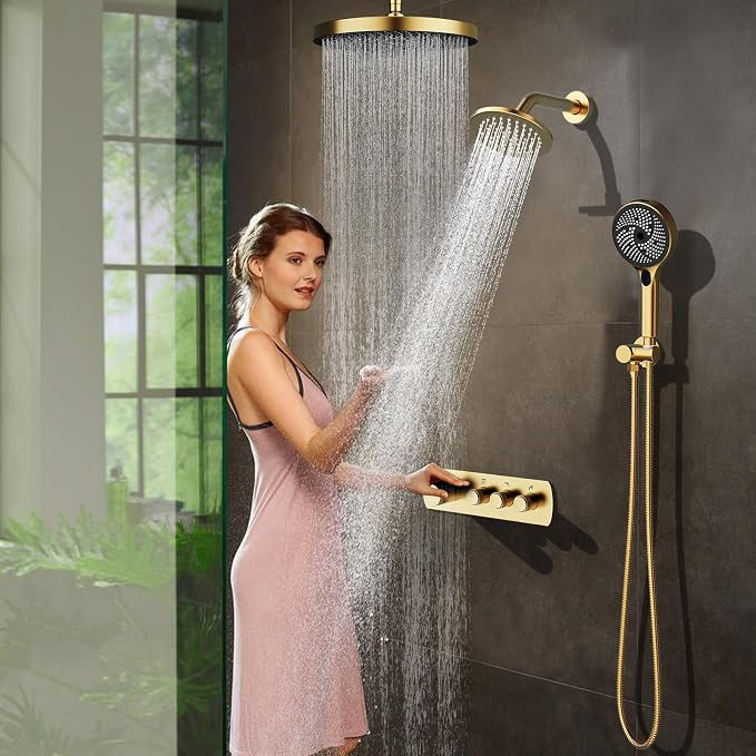 Shower System Brass Thermostatic Shower Faucet Set - Image 7