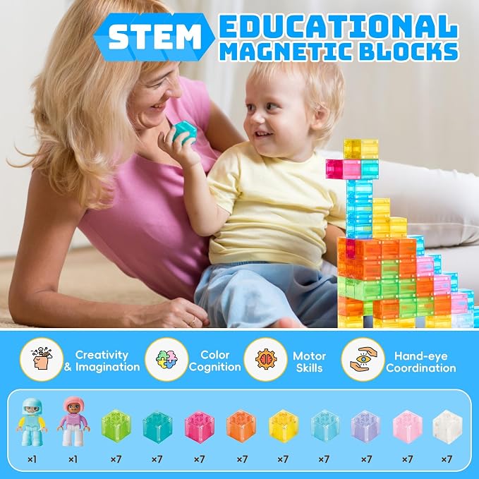 VigorFun Magnetic Blocks Set, Magnet Building Blocks - Image 2