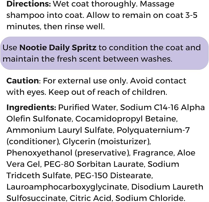 Nootie - Pet Shampoo for Sensitive Skin - Revitalizes Dry Skin & Coat - Natural - Image 7