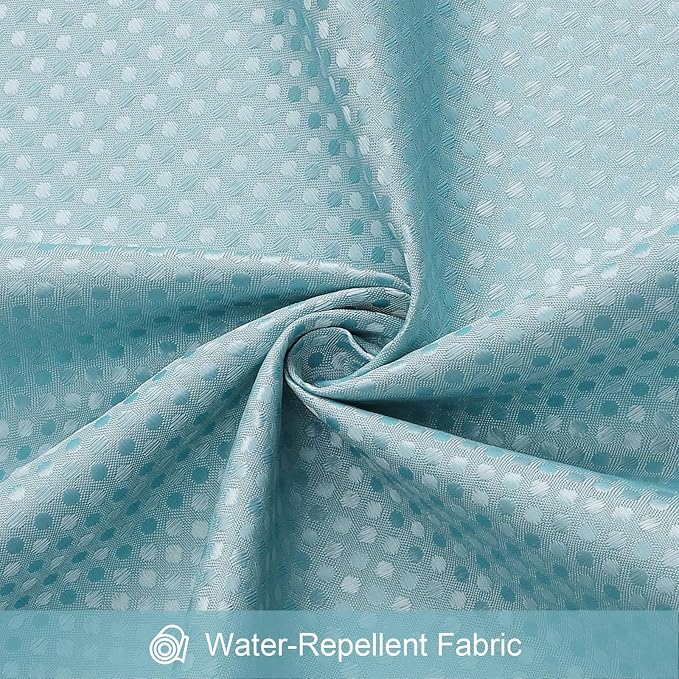 3 in 1 Extra Long Shower Curtain Set-72 W x 84 H, Teal Blue Waffle and PEVA - Image 7