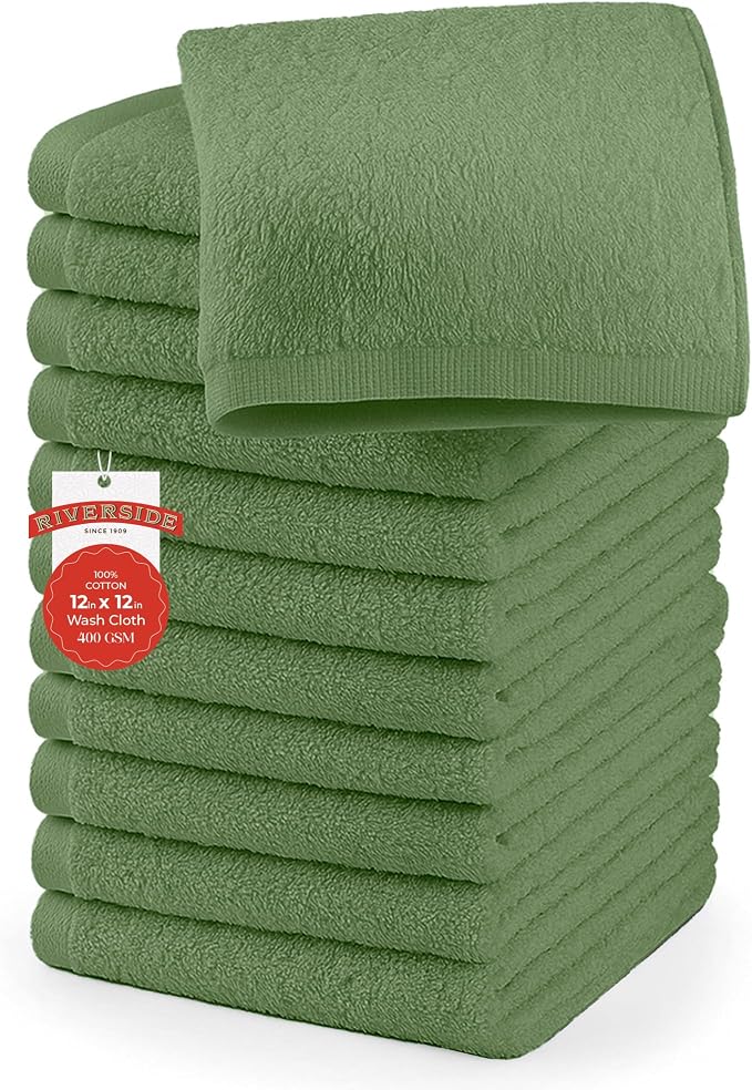 RIVERSIDE 12 Pack Washcloths by RIVERSIDE