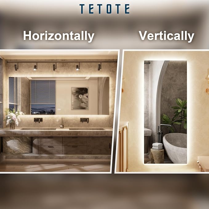TETOTE Backlit Bathroom 84 x 32 Vanity Mirror - Image 6