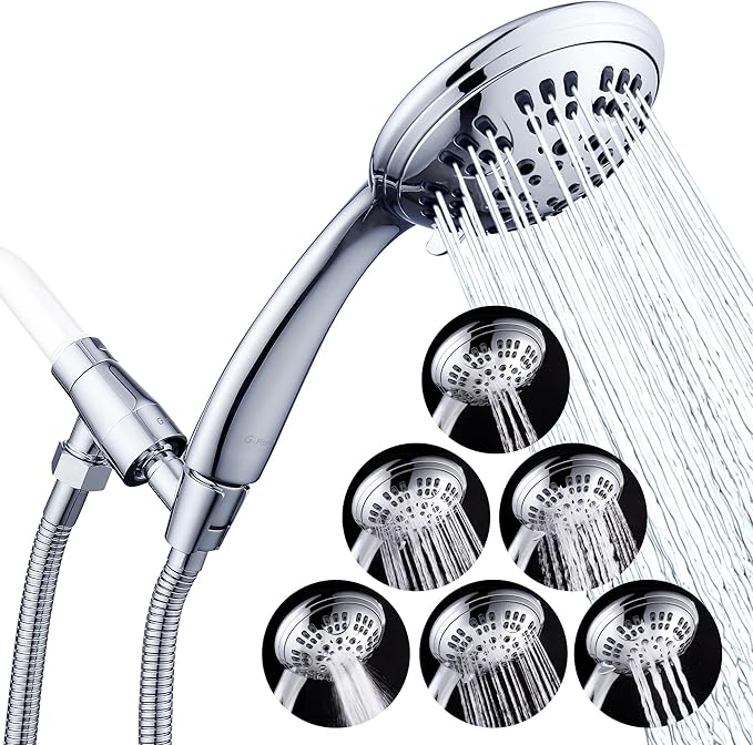 G-Promise High Pressure Shower Head 6 Spray Setting by G-Promise