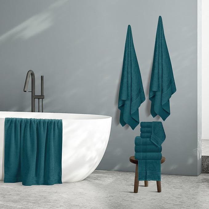 Belizzi Home 100% Cotton Towel Set, Contains 6 Soft Bath Towel, 6 Hand Towels - Image 5