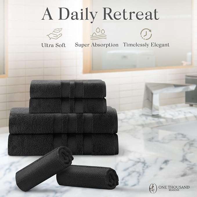 Premium Staple Cotton Bathroom Towel Set - Image 5