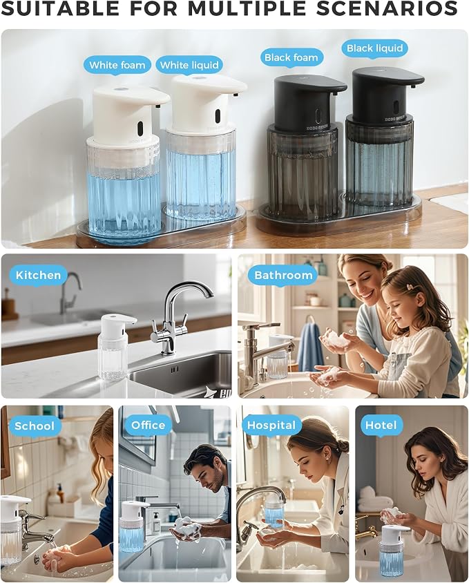 Automatic Foaming Soap Dispenser Touchless, 10oz/300ml Rechargeable, 3 - Image 9