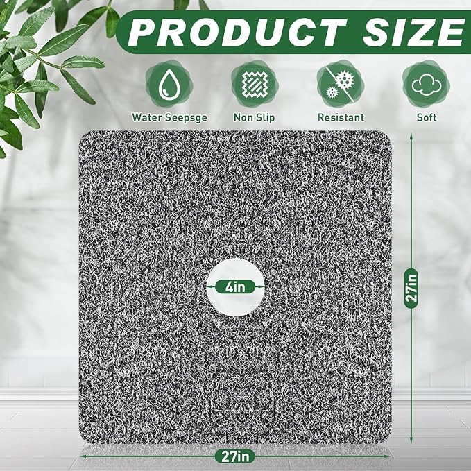 Shower Mat Non Slip, 27 x 27 Inch Extra Large Bath Mat - Image 2